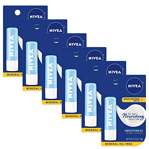 NIVEA Smoothness Lip Care SPF 15 Carded, 1 Count, Pack of 6, only $8.84