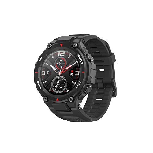 Amazfit T-Rex Smartwatch with12 Military Certifications,20-Day Battery Life,Tough Body,1.3'' AMOLED Display,5 ATM Water-Resistant,14 Sports Modes, Rock Black, Only $99.99