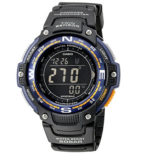 Casio Men's SGW-100-2BCF Twin Sensor Digital Display Quartz Black Watch, Only $28.04, You Save $36.91(57%)