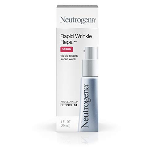 Neutrogena Rapid Wrinkle Repair Hyaluronic Acid Face Serum & Retinol Serum with Glycerin - Anti Wrinkle Serum for Face with Hyaluronic Acid & Retinol for Wrinkles & Dark Circles, 1 fl. oz, Only $11.28