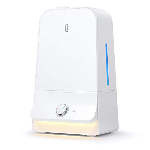 TaoTronics Cool Mist Humidifiers for Bedroom, 6L Humidifier for Home Large Room, 1M High Output, Wide Opening, Easy to Clean and Fill, Night Light, Auto Shut Off, 6L/1.59 Gallon-White, Only $43.99