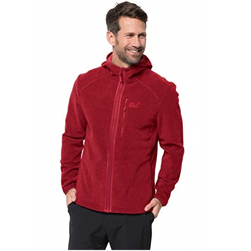 Jack Wolfskin Men's Skywind Hooded Jacket M, Dark Lacquer red, M, Only $25.37