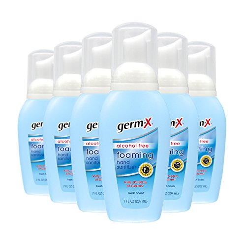 Germ-X Alcohol-Free Foaming Hand Sanitizer with Pump, Fresh Scent, 7 Fluid Ounce (Pack of 6) $9.98