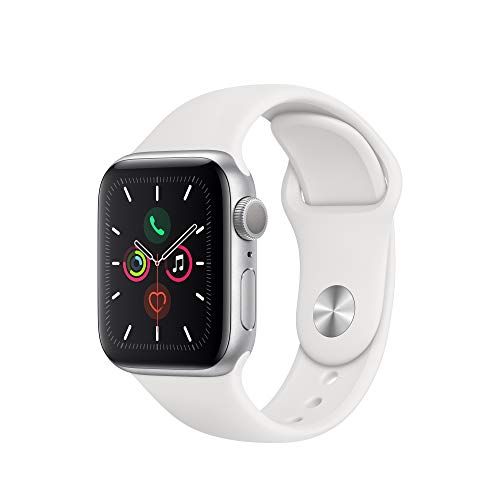 Apple Watch Series 5 (GPS, 40mm) - Silver Aluminum Case with White Sport Band, Only $$299.99