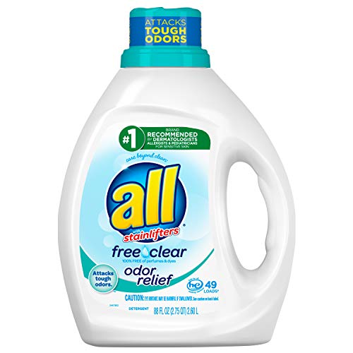 All Liquid Laundry Detergent, Free Clear with Odor Relief, 49 Loads, 88 Fluid Ounce, Only $5.59