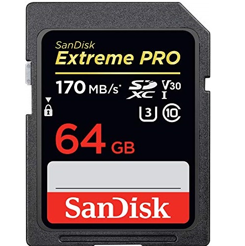 SanDisk 64GB Extreme PRO SDXC UHS-I Card - C10, U3, V30, 4K UHD, SD Card - SDSDXXY-064G-GN4IN, Only $17.99
