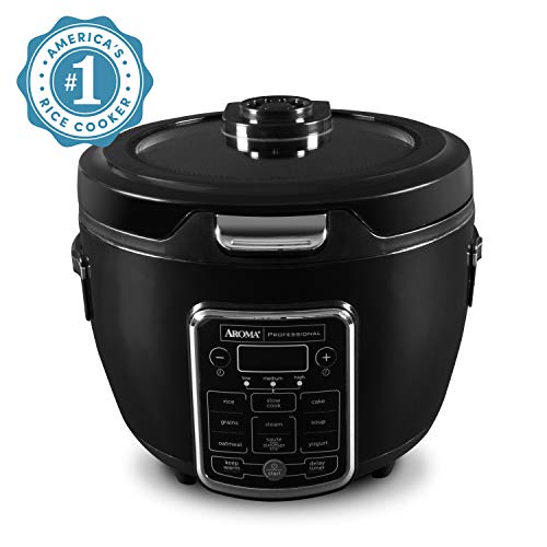 Aroma Professional ARC-1230B Grain, Oatmeal,Slow Cooker, Saute, Steam, Timer, 10 Cup Uncooked/20 Cup Cooked (Aroma Measuring Cup), Black $38.00