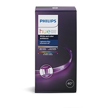Philips Hue LightStrip Plus Dimmable LED Smart Light Extension (Requires Lightstrip Base & Hue Hub, Works with Alexa, HomeKit & Google Assistant), Only $21.95