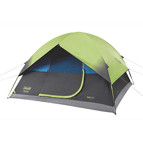 Coleman 6-Person Dark Room Sundome Tent, Green/Black/Teal, Only $76.29