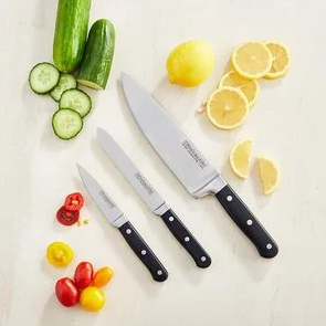 史低價！KitchenAid 經典鍛造廚刀3件套 $15.97