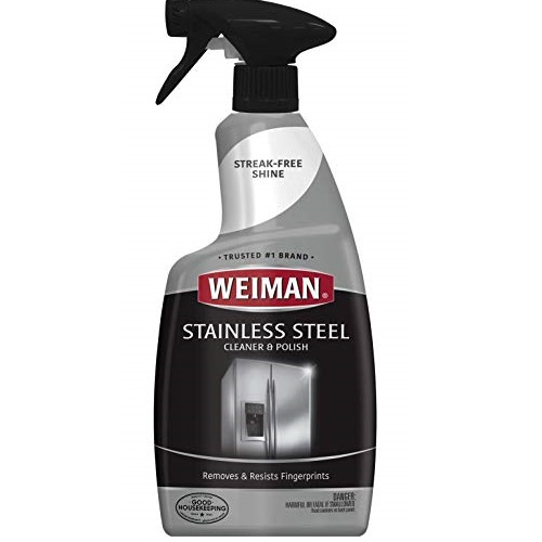 Weiman Stainless Steel Cleaner and Polish - Streak-Free Shine for Refrigerators, Dishwasher, Sinks, Range Hoods and BBQ grills - 22 fl. oz., Only $3.99, You Save $25.52(86%)