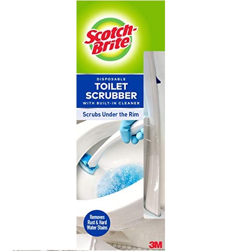 Scotch-Brite Disposable Toilet Scrubber Starter Kit - Includes 1-Handle with Storage Caddy and 5 Disposable Refills, Only $5.91