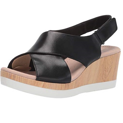 CLARKS Women's Cammy Pearl Wedge Sandal, Only $17.57