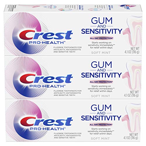 Crest Pro-Health Gum and Sensitivity, Sensitive Toothpaste, All-Day Protection, (Pack of 3), 4.1 oz, Only $6.65