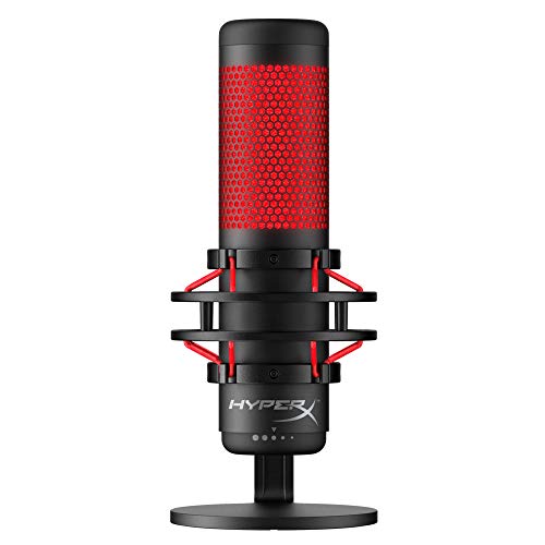 HyperX QuadCast - USB Condenser Gaming Microphone, for PC, PS4 and Mac, Anti-Vibration Shock Mount, Four Polar Patterns, Pop Filter, Gain Control, Podcasts, Twitch, YouTube, Discord, Only $83.99