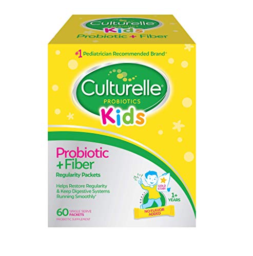 Culturelle Kids Regularity Probiotic & Fiber Dietary Supplement | Helps Restore Regularity & Keeps Kids' Digestive Systems Running Smoothly | 60 Single Packets, Only $23.09