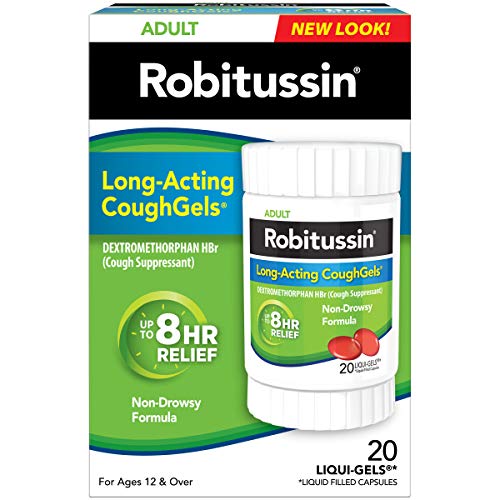 史低价！Robitussin 成人长效止咳缓解胶囊，20粒，原价$6.99，现点击coupon后仅售$3.59，免运费