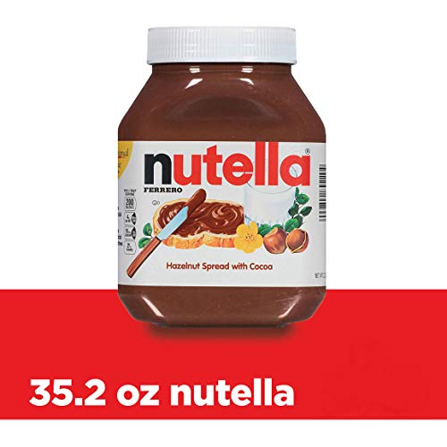 大瓶装！Nutella Chocolate Hazelnut Spread美味榛子可可味面包涂抹酱，35.2oz，原价$9.49，现仅售$7.66