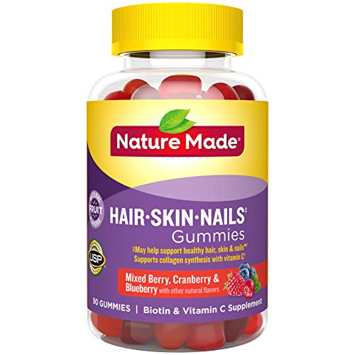 Nature Made Hair, Skin & Nails 2500 mcg Biotin Gummies w. Vitamin C, 90 Count (Packaging May Vary), Only $4.64