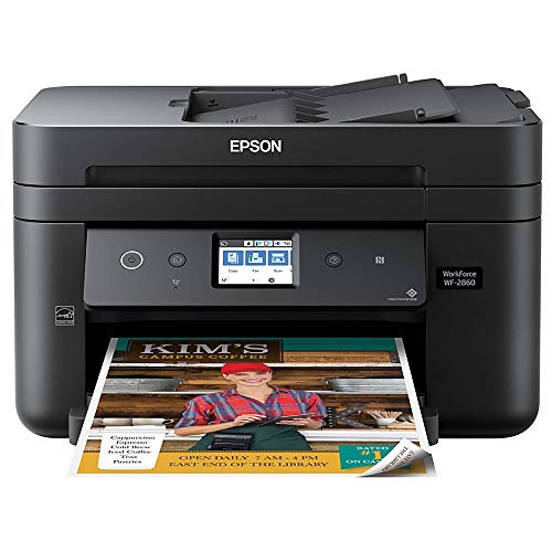 Epson Workforce WF-2860 All-in-One Wireless Color Printer with Scanner, Copier, Fax, Ethernet, Wi-Fi Direct and NFC, Amazon Dash Replenishment Enabled, Only $49.99