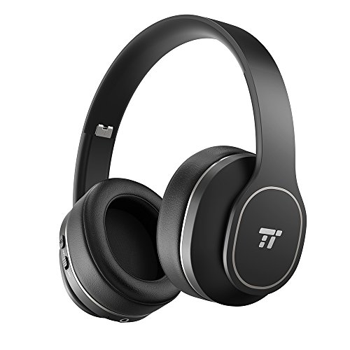 TaoTronics ANC Foldable Bluetooth Headphones Durable Over Ear Headphones with Soft Protein Ear Pads & 24 Hour Playtime CVC 6.0 Noise Cancelling Mic Wireless Headphones, Only $26.99