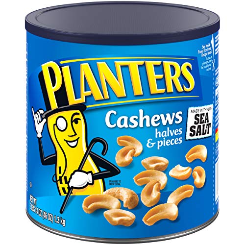 Planters Halves & Pieces Salted Cashews (46 oz Canister) $18.99