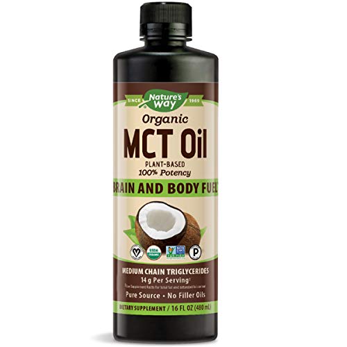 Nature's Way Organic MCT Oil From Coconut, Non-GMO, Gluten-free, 14 g MCTs per serving, 16 FL Ounce x2, $11.21