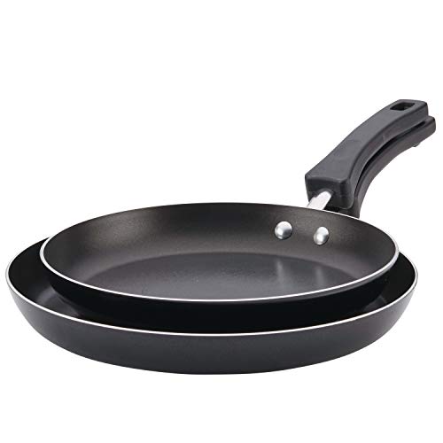 Farberware 20371 Neat Nest Nonstick Frying Pan Set / Fry Pan Set / Skillet Set - 10.5 Inch and 12 Inch, Black, Only $14.99, You Save $14.00(48%)