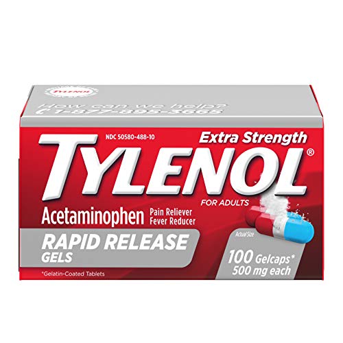 Tylenol 特强退烧止痛药 500 Mg，100粒，原价$14.57，现仅售$9.95，免运费！