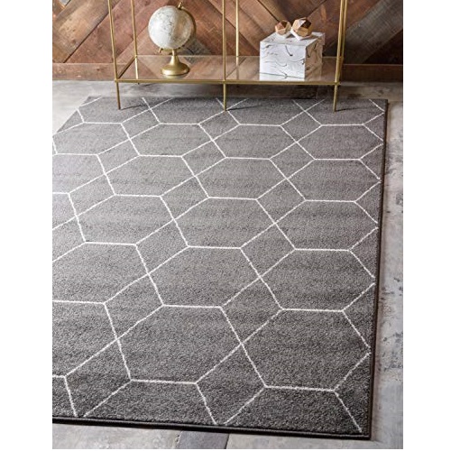 Unique Loom 幾何圖案裝飾地毯， 4X6英尺，原價$148.00，現僅售$36.98，免運費！