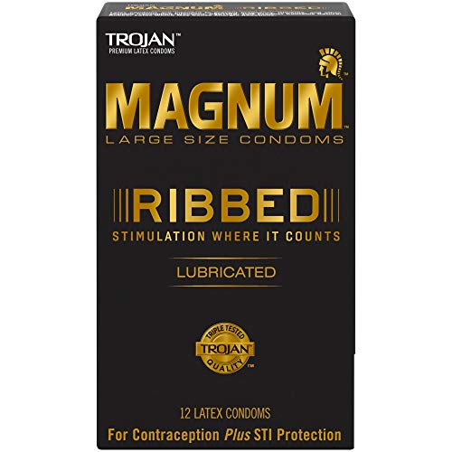 Trojan Magnum Ribbed Lubricated Condoms $2.64
