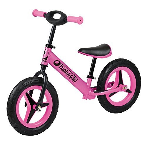 Hauck Alu Rider Balance Bike for Kids & Toddlers with Ergonomic, Quick Release Adjustable Handle & Seat Post - Pink $39.93