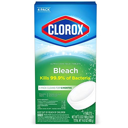 Clorox Automatic Toilet Bowl Cleaner Tablets with Bleach - 3.5 Ounces Each, 4 Count, Only $8.34