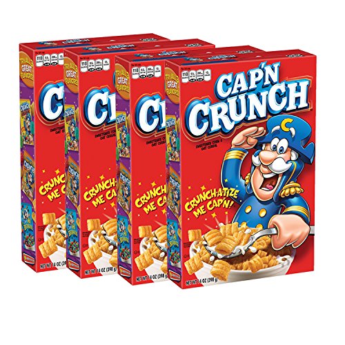 Cap'n Crunch Breakfast Cereal, Original, 14oz Boxes (4 Pack), Only $7.11