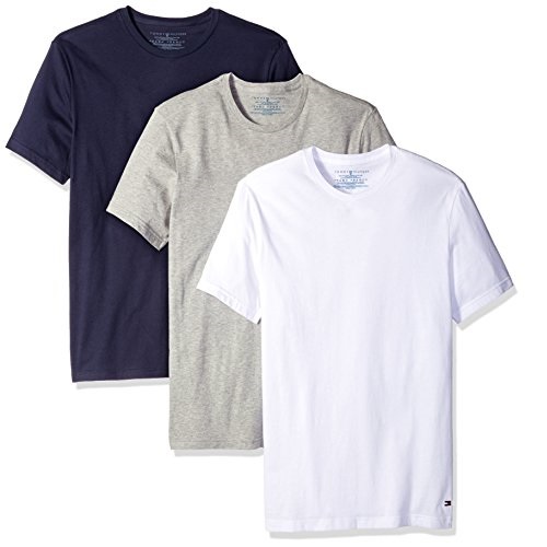 Tommy Hilfiger Men's Undershirts Multipack Cotton Classics Crew Neck T-Shirt, You Save $11.56(29%)