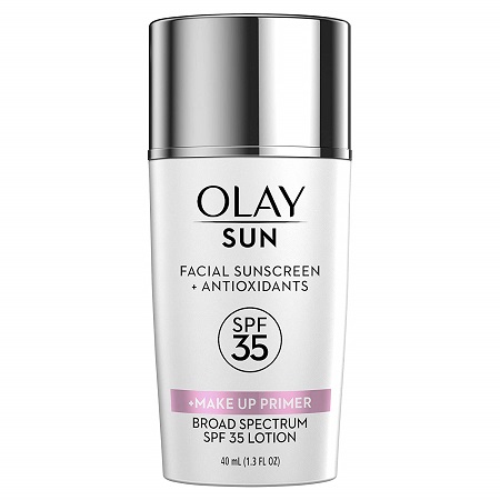 Facial Sunscreen and Antioxidants by Olay Sun, SPF 35 Face Lotion + Makeup Primer, 1.3 Fl Oz, only $11.45