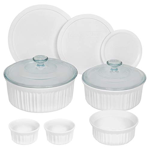 CorningWare 10-Piece Set French White Ceramic Bakeware $25.00