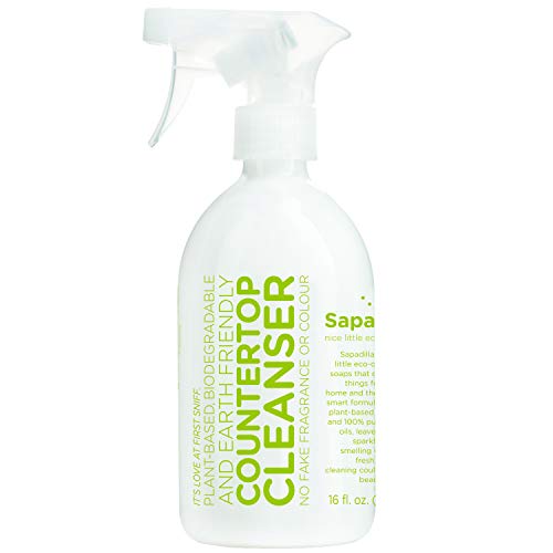 Sapadilla Rosemary + Peppermint Biodegradeable Countertop Cleanser Spray, 16 Ounce, (Pack of 3) $12.74