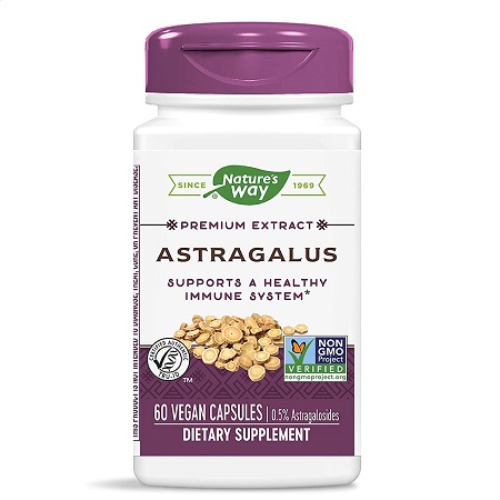 Nature's Way Premium Extract Standardized Astragalus 0.5% Astragalosides, 60 Vcaps, only $10.99