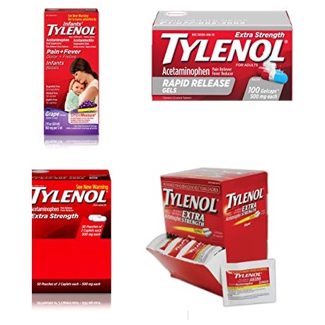 各种Tylenol  泰诺 感冒药、止痛药！不含布洛芬成分