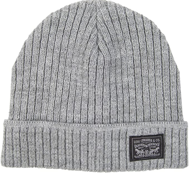 Levi's Classic Warm Winter Knit Beanie Hat Cap Fleece Lined for Men and Women, only $4.99
