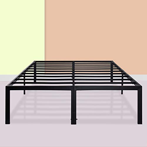 PrimaSleep 18 Inch Ultimate Strength High Profile Heavy Duty Steel Slat/ Anti-slip/ Extra Support/ Easy Assembly/ Mattress Foundation/ Noise Free/ No Box Spring Needed, Black  ,Queen, Only $97.69