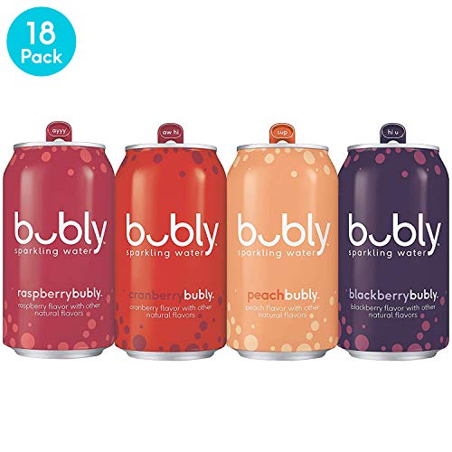 bubly Sparkling Water, Berry Peachy Variety Pack, 12 fl oz. Cans, (Pack of 18) $5.61