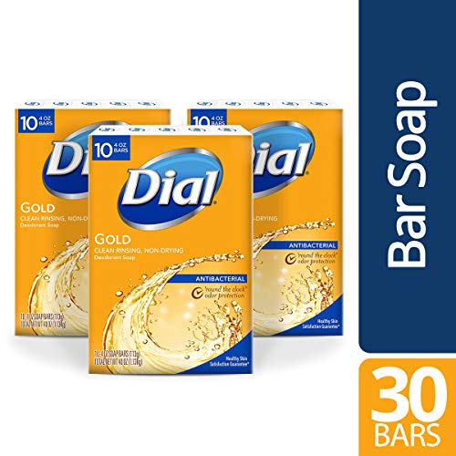 Dial Antibacterial Bar Soap, Gold, 30 Count $12.25