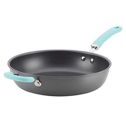 Rachael Ray 81132 Create Delicious Deep Hard Anodized Nonstick Frying Pan / Fry Pan / Hard Anodized Skillet - 12.5 Inch, Gray, Only $26.24