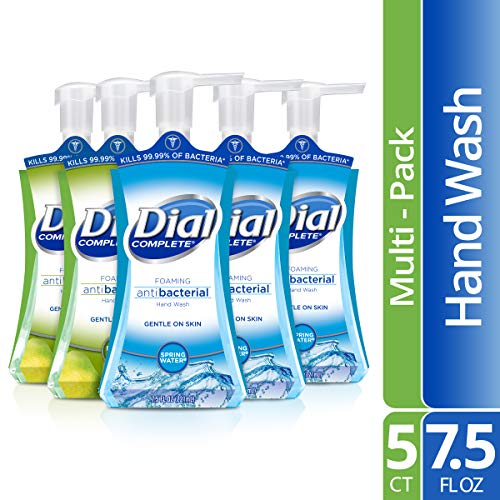 Dial Complete Antibacterial Foaming Hand Soap, 2-Scent Variety Pack, Spring Water/Fresh Pear, 7.5 Fluid Ounces Each (Pack of 5) $12.49