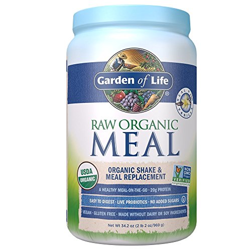 Garden of Life Meal Replacement Vanilla Powder, 28 Servings, Organic Raw Plant Based Protein Powder, Vegan, Gluten-Free $19.45