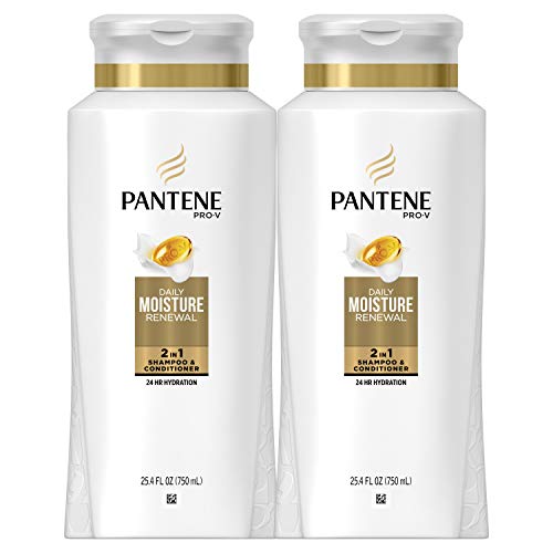 Pantene, Shampoo and Conditioner 2 in 1, Pro-V Daily Moisture Renewal for Dry Hair, 25.4 Fl Oz, Pack of 2, Only $10.49