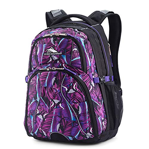 High Sierra Swerve Laptop Backpack, Rainforest/Black/Deep Purple, Only $29.99, You Save $20.00 (40%)