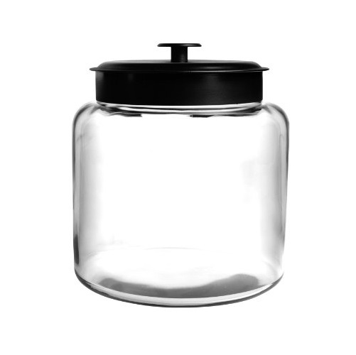 Anchor Hocking 1.5 Gallon Montana Glass Jar with Fresh Seal Lid, Black Metal, Set of 1, Only $10.90, You Save $21.86 (67%)